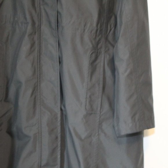 L.L. Bean H2OFF Raincoat Mesh Lined Long Waterproof Hooded Plus Size 1X H12672 - Picture 5 of 12